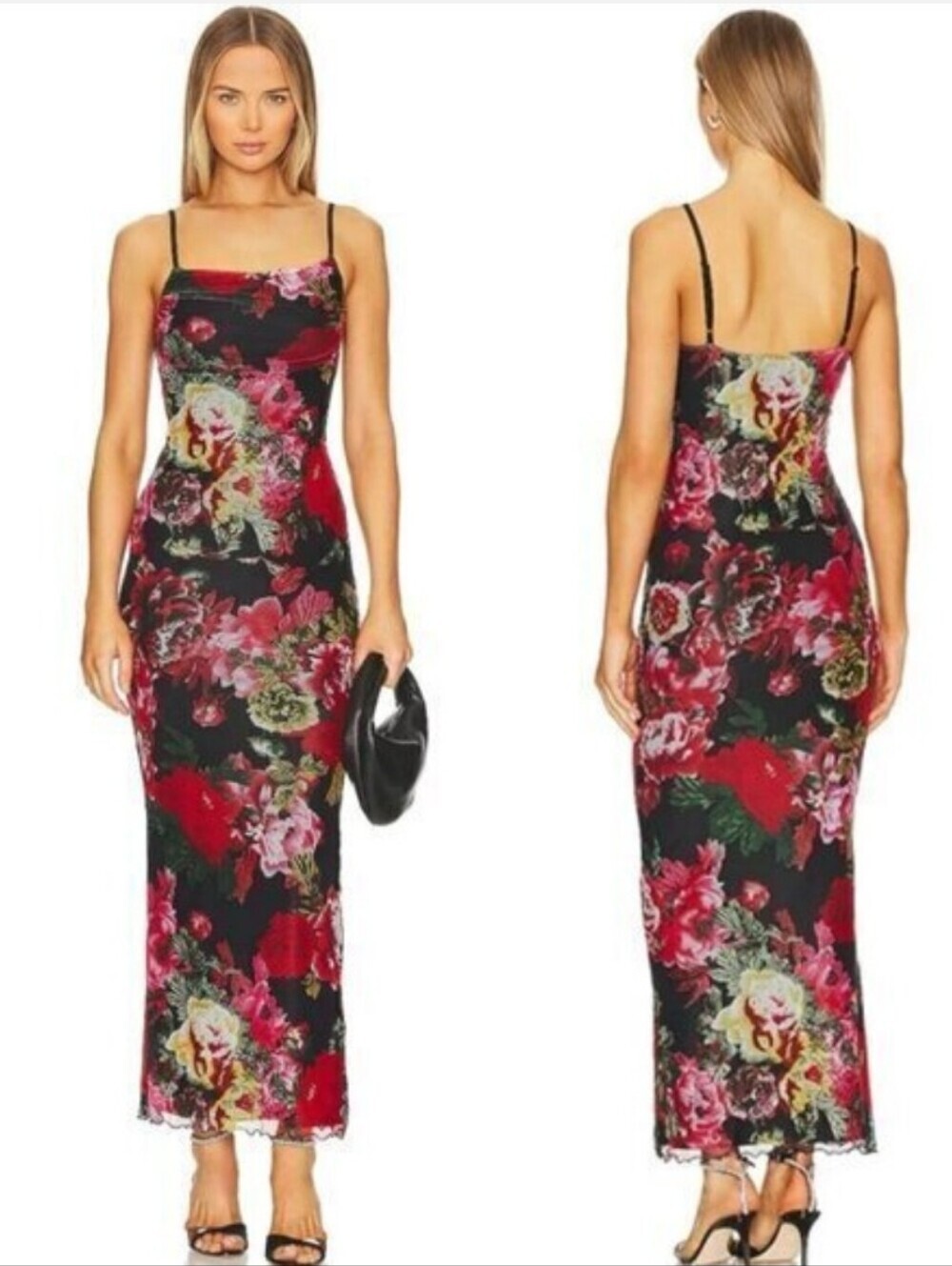 Superdown Molly Maxi Dress In Black Floral NWT Size Med